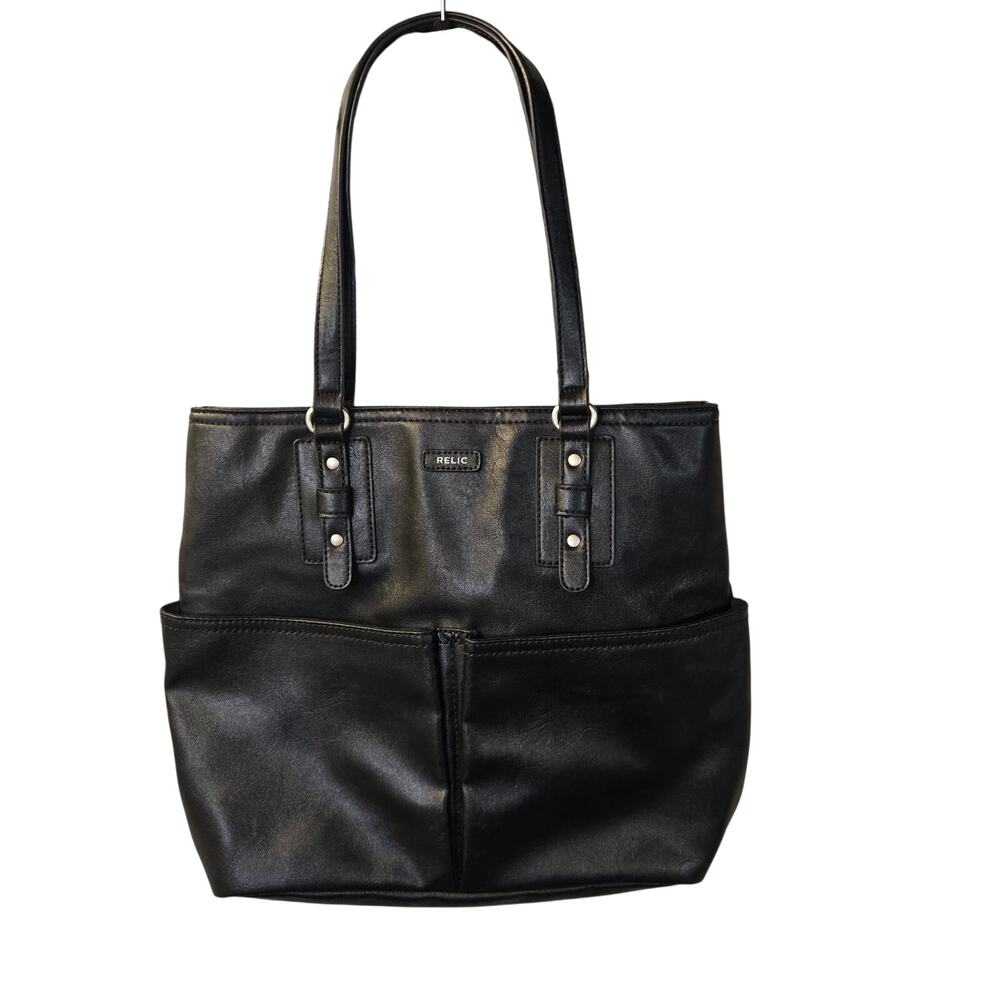 Relic by Fossil Black Purse Double Handle Shoulder Bag Classic Handbag Chic